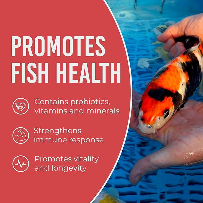 Blue Ridge Koi Fish Food 14lb Bucket - Cool Water Wheat 3/16", Fall and Winter Floating Pond Pellets, Ponds Fish Food