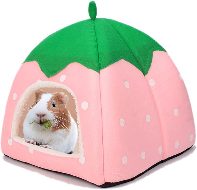 Guinea Pig Hideout Bed Dwarf Rabbit House Cave Accessories Cozy Hide-Out for Little Bunny Hedgehog Ferret Chinchilla&Other Small Animals