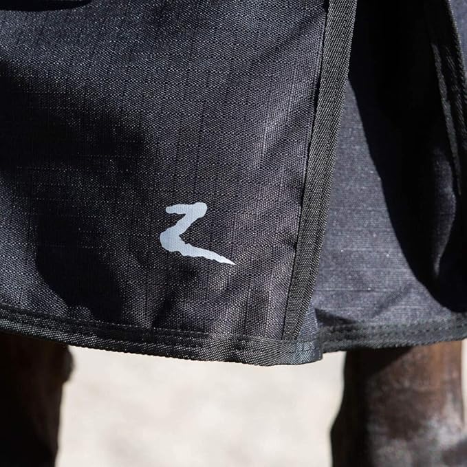 HORZE Nevada Heavy Weight 1200D Waterproof Horse Winter Turnout Blanket (400g Fill) - Black - 75 in