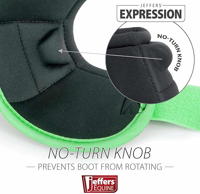 Jeffers Expression No Turn Bell Boots for Horses - Pink & Lime, Large | Shock Absorbing Hoof Protection | Secure Double Hook & Loop Closure, Perfect for Turnout, Training, & Riding - 1 Pair