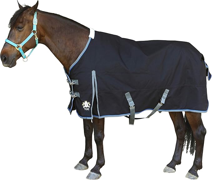 T TEKE Ultimate Turnout Blanket for Horses, 1050D Ballistic Nylon Outer, 220g Medium Weight filling