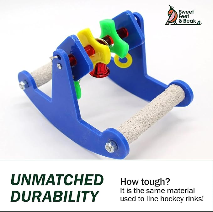 Sweet Feet and Beak Tweeter Totter - Perfect Cage Toy Stimulates Visual and Physical Activity - Safe, Non-Toxic, Cage Accessories for Small Birds