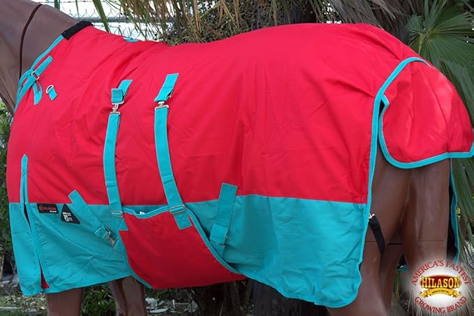 HILASON 1200D Winter Waterproof Poly Horse Blanket Belly Wrap | Turnout Blankets for Horses