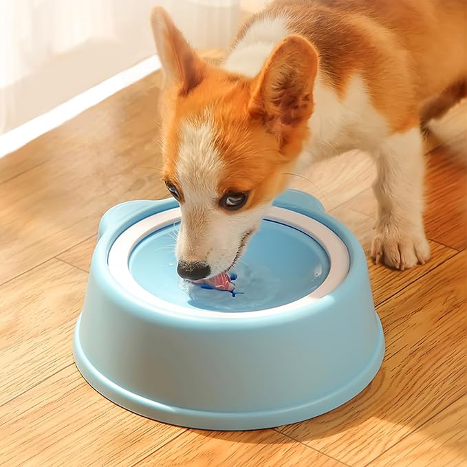 Pet Water Bowl- Portable Dog Water Dispenser, No Spill Water Bowl for Dogs with Spill-Proof Design, Perfect for Dogs and Cats, Keeps Your Pet Hydrated Anywhere (Blue)