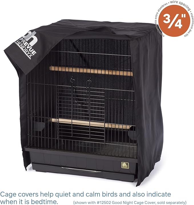 Prevue Hendryx Square Roof Parrot Cage, Black (SP25217B/B)