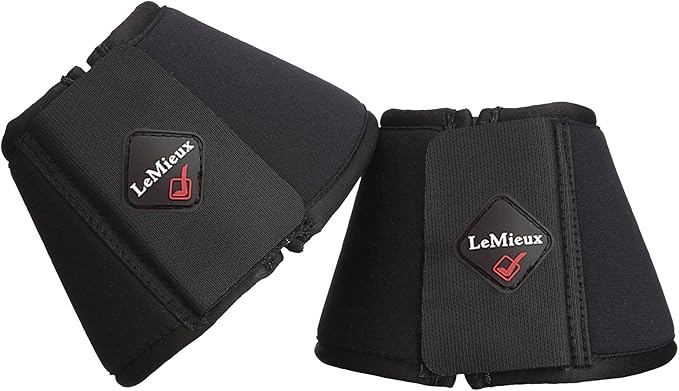 LeMieux Black Soft Shell Overreach Horse Boots - Protective Gear and Training Equipment - Equine Boots, Wraps & Accessories