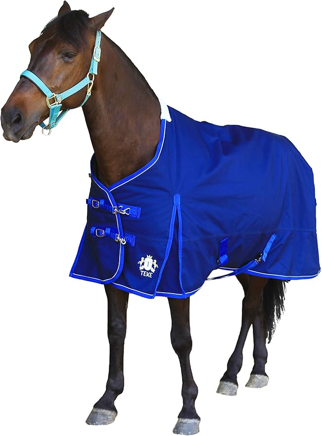 T TEKE Ultimate Turnout Blanket for Horses, 1050D Ballistic Nylon Outer, 300g Heavy Weight Filling
