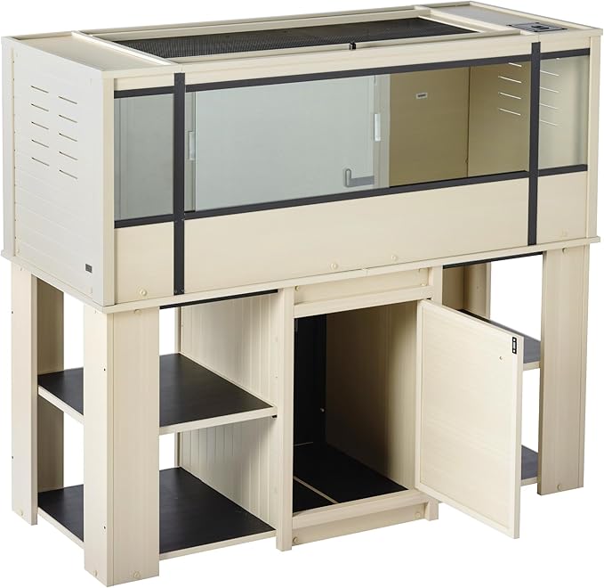 New Age Pet ECOFLEX X-Large Reptile Enclosure with Matching Cabinet Stand Set in Maple