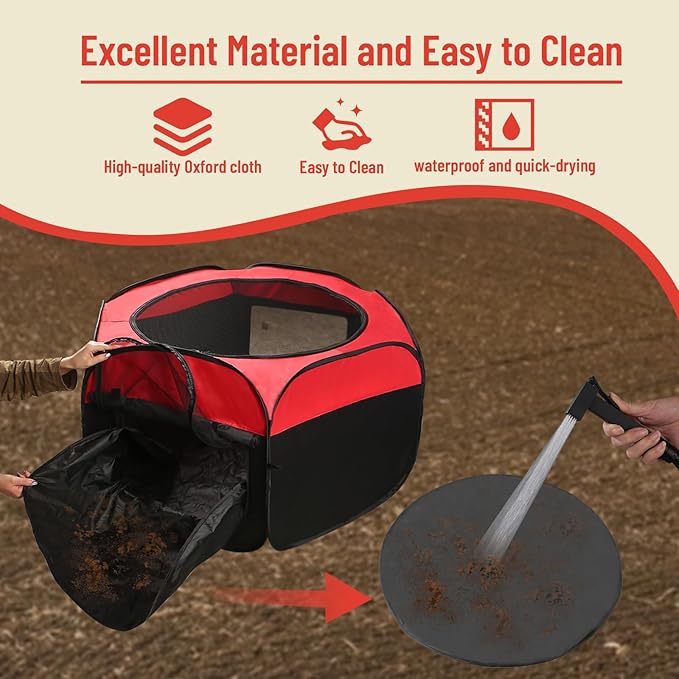 Chicken Brooder Box for Chick Starter Kit - 2025 Upgrade Double Door Chicks Brooder Pen/Chickens Playpen/Chick Tent Baby Chickens Supplies Up to 15 Baby Chicks,Duck,Quail