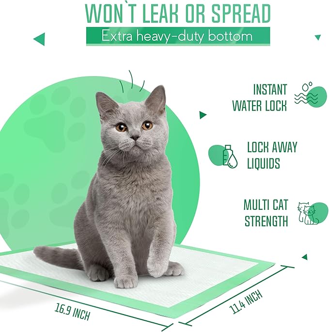 PETSWORLD Multi Cat Pad Refills for Cats Breeze Litter System, Ultra-Absorbent, Quick Dry - (1200 Count, Unscented)