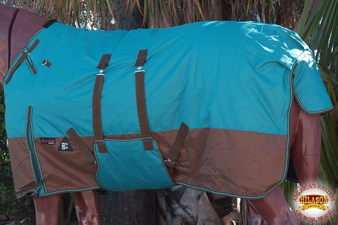 HILASON 1200D Winter Waterproof Poly Horse Blanket Belly Wrap | Turnout Blankets for Horses