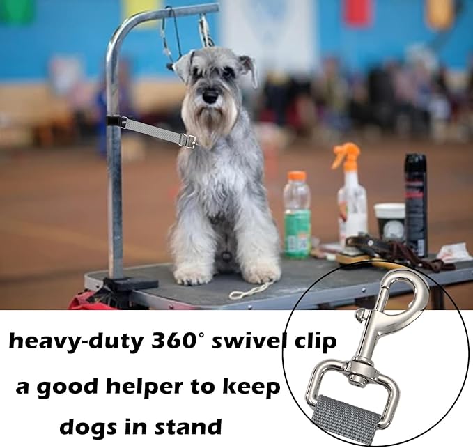 Pet Dog Grooming Table Arm Accessories Dog Grooming Loops for Table Arm Extender Adjustable Extension Loop Bathing Restraint Leash for Small & Medium Dogs(Lavender & Mint Green)