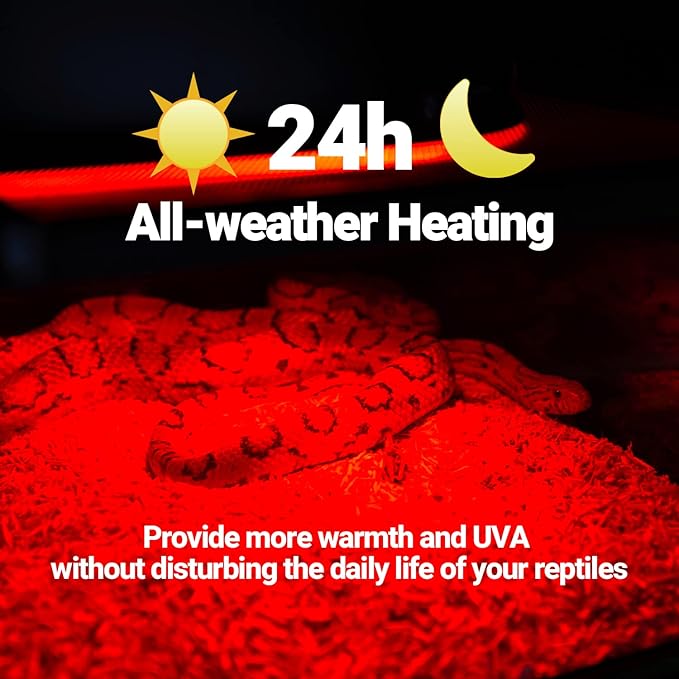 WACOOL 4 Pack Reptile Heat Lamp Bulbs,75W Infrared Basking Spot Light for Reptiles & Amphibians, Red Heat Lamp Bulb for Bearded Dragon Gecko Turtle Lizard (75, Watts)…