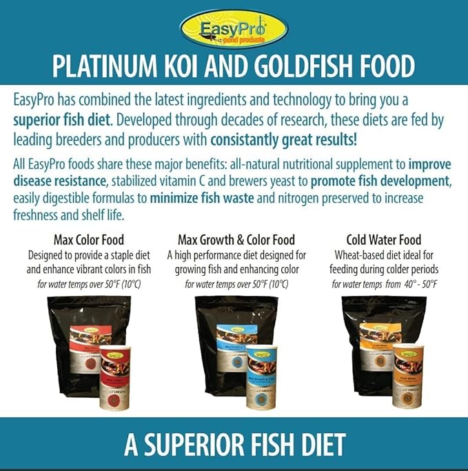 EasyPro PC1 Platinum Koi & Goldfish Food, 20 oz