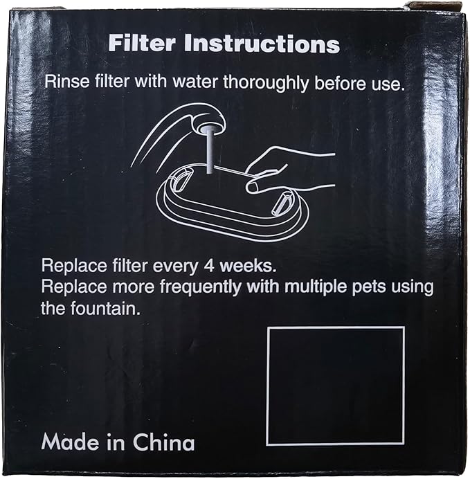 GIOTOHUN 16 Cat Water Fountain Filters, 8 Pieces Filters + 8 Pieces Foam Filters for Cat Fountains, Filtering Hair (Sponge), Triple Filtering (Filter), Suitable for GIOTOHUN Cat Fountain, White