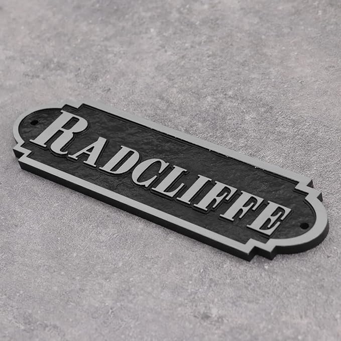 Acrylic Horse Stall Name Plate, 2.4" x 8" Personalized Stall Signs, UV Protected, Custom Pet Name Sign, All Weather Adhesive, Mounting (Silver, Style 6)