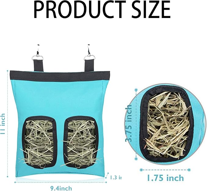 Personalize Hay Bag with Logo Name for Your Guinea Pigs, Bunnies, Chinchillas, Rabbit Custom Hanging Hay Feeder Bag for Small Pets and Animals