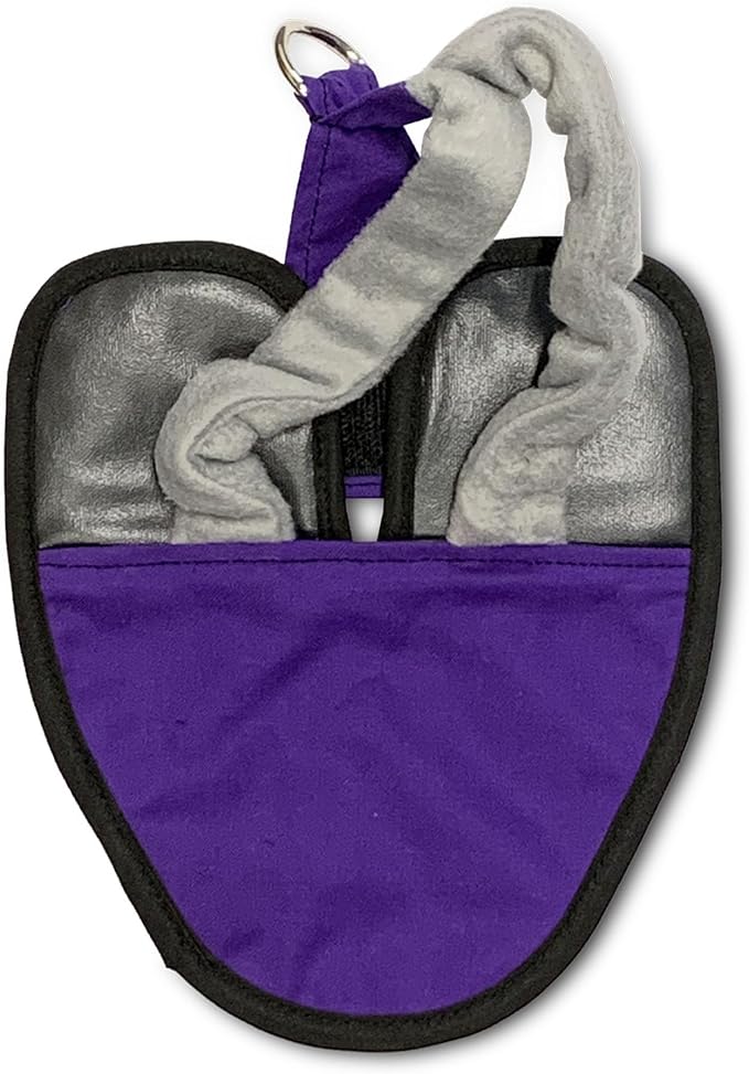 Bird Diaper, Wrap Around, for Larger Pigeons, Small Breed Hens and Roosters, Leak-Proof Design, Comfortable Fleece Strap Bird Harness with Sewn-in Liner & Secure Hook and Loop Closure - XS,Purple