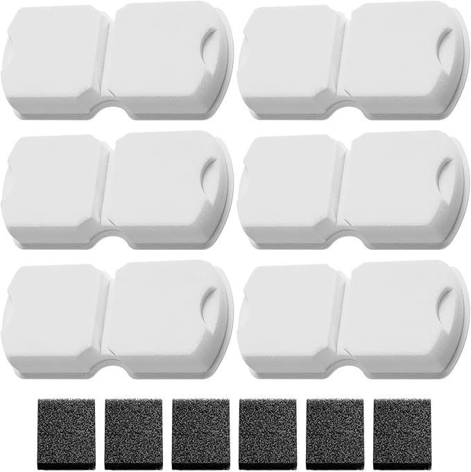 GIOTOHUN Cat Fountain Filters Replacement: 12 Cat Fountain Filter (6 Carbon + 6 Foam Filters) Suitable for GIOTOHUN S11