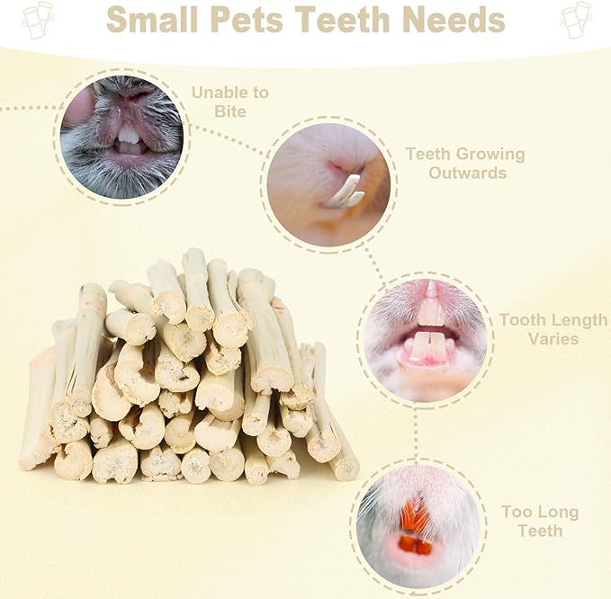 500g Sweet Bamboo Chew Sticks Natural Rabbit Guinea Pig Chinchilla Chews Sticks Toys for Teeth Bunny Molar Treats Chinchilla Guinea Pig Hamster Small Animals