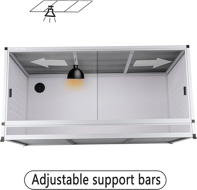 PVC Reptile Enclosure 40x16x16'' Large Reptile Terrarium Habitat Tank for Bearded Dragon Gecko Lizard Snake, 44 Gallon Wide Breeding Lounge Vivarium Area with Sliding Doors Lock