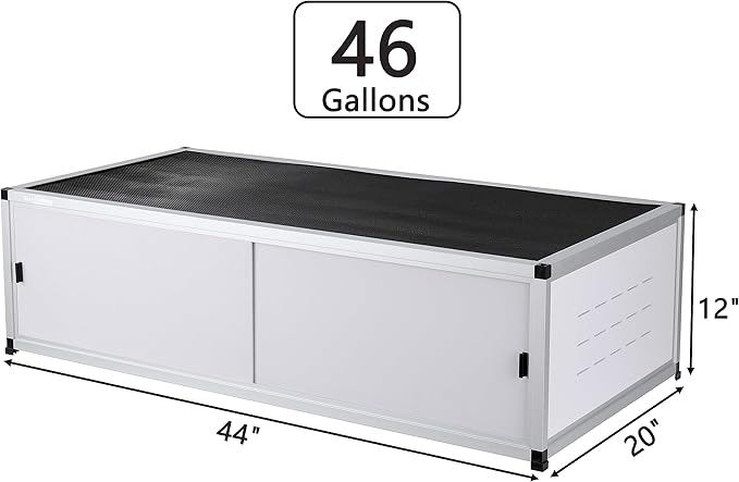 Dual Usage PVC Reptile Enclosure - 44 * 20 * 12 inch, Acrylic/PVC Door Options, Suitable for Bearded Dragon, Snake, and Ball Python