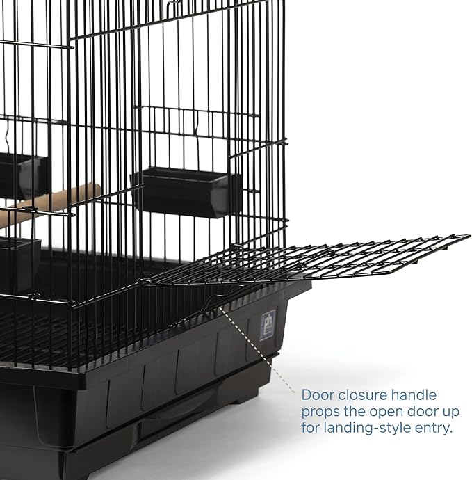 Prevue Hendryx Square Roof Parrot Cage, Black (SP25217B/B)