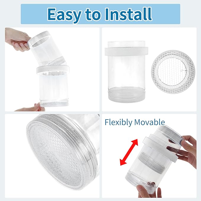 Suspensions Breeder Box, Floating Mesh Isolation Fish Tank Separator Set, Ideal for Aquatic Pets, Small, White, 1 Set