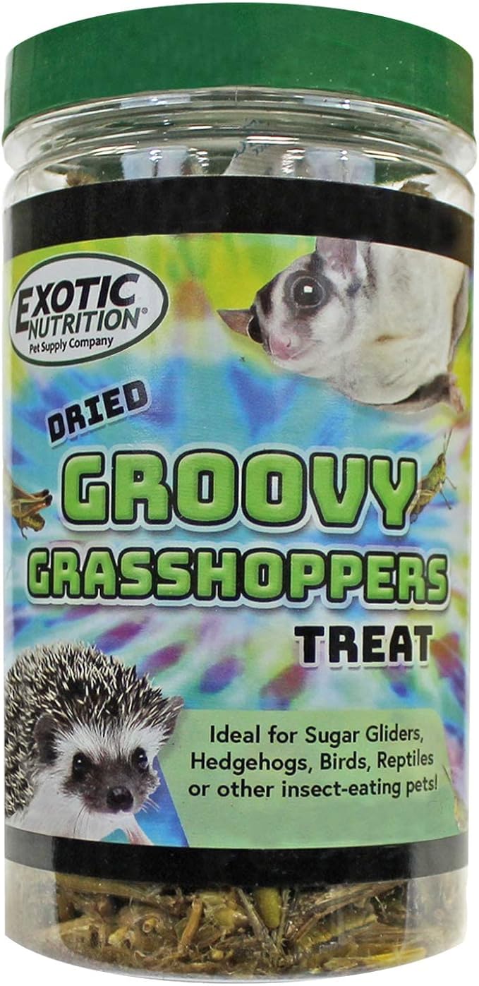 Exotic Nutrition Dried Insect 3 Pack - Crickets, Grasshoppers, Mealworms - for Sugar Gliders, Hedgehogs, Wild Birds, Chickens, Turtles, Tropical Fish, Reptiles…