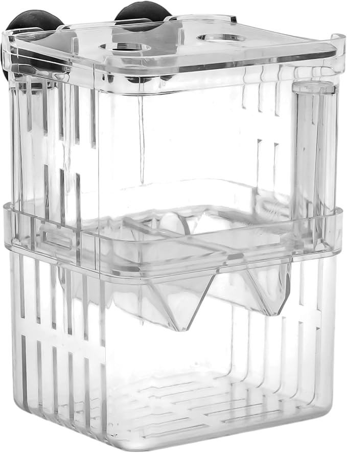 Fish Breeder Box, Easy-to-Use Breeder Tank Divider, Breeder Box for Fish Tank, Versatile Breeder System, S, Clear, 1 Set