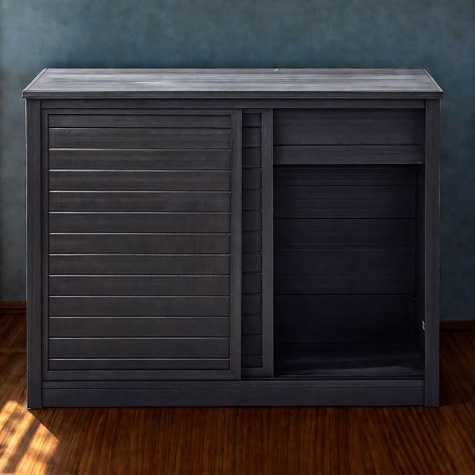 New Age Pet ECOFLEX Two Medium Reptile Enclosures with Matching Stacker and Cabinet Stand Set in Black