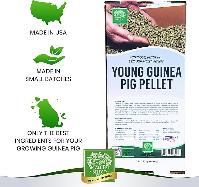 Small Pet Select - Young Guinea Pig Pellet Food, 5lb