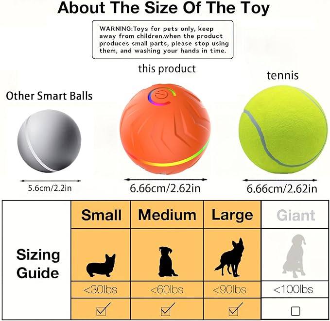 2026 T01 Interactive Dog Toys, Vibrating Dog Ball Motion Activated Dog Toy for Small, Medium, Large Dogs, USB Rechargeable Smart Moving Dog Toy for Indoor and Outdoor Play, Dog Toys to Keep Them Busy
