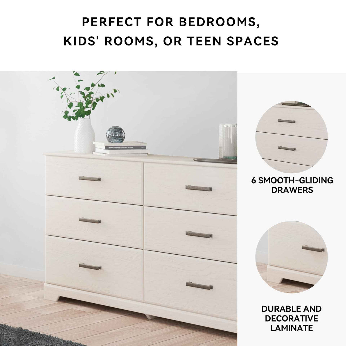 Stelsie 6 Drawer Bedroom Dresser