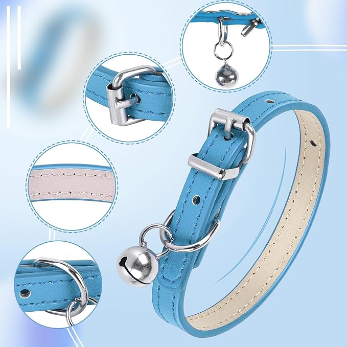 XS Dog Collar for Teacup Adjustable Teacup Dog Collar for Small Medium Large Dogs 3/8 inch Width (Black, XS)