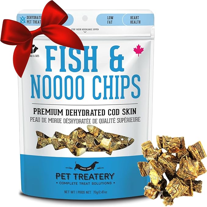 The Granville Island Pet Treatery Dehydrated Cod Skin for Dogs & Cats (2.5 oz, Pack of 1) - Dehydrated Single Ingredient Dog Treats - Natural Dog Treats, Grain Free