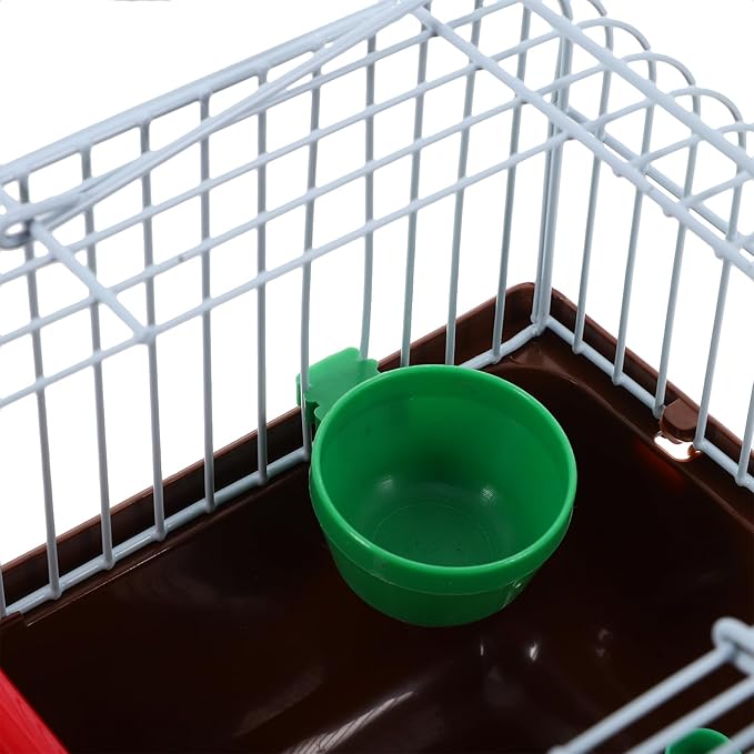 balacoo Portable Bird Cage with Food and Water Dispenser Spacious Travel Carrier for Parrots Lovebirds and Animals for Comfortable Travel and Outdoor Adventures