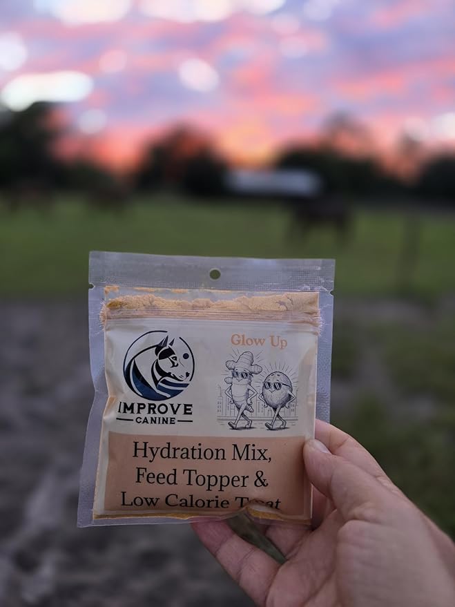 Low Calorie Hydration, Feed Topper & Treat | Safe, NO Electrolyte/Salt for Daily Intake | No Sugar Added | Hydration Support for Horses, Livestock & Dogs | 8 Servings | Golden Gulp