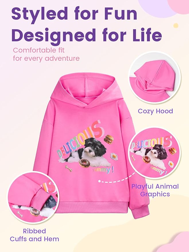 WELAKEN Sweatshirts for Girls Toddler & Kids II Little Girl's Pullover Tops Sweaters & Hoodies