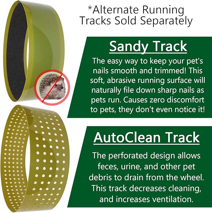 Silent Runner 12" Wide + Cage Attachment (NO Stand) - Silent, Fast, Durable Exercise Wheel - Sugar Gliders, Degus, Rats, Hedgehogs, Prairie Dogs & Small Pets