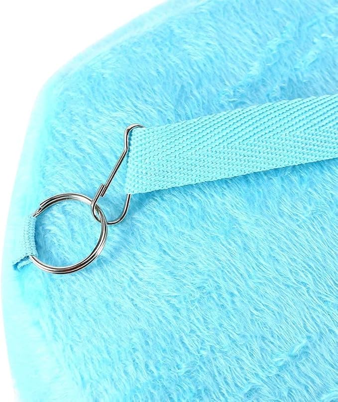 Litewoo Hamster Carrier Portable Travel Bag, Warm and Breathable Outdoor Portable Tote Bag for Guinea Pig Hedgehog Chinchilla Sugar Glider Hamster Squirrel Small Animal (Blue)