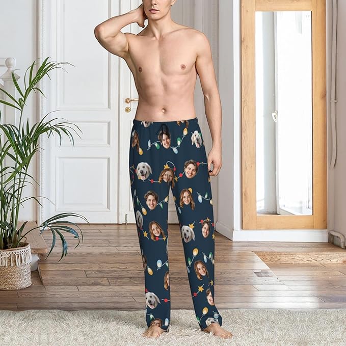 Personalized Pajama Pants For Men Women Custom Pajama Pants With Face Custom Face Pajamas Funny Customized Gifts