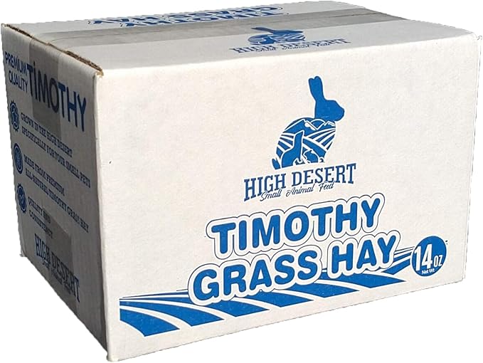High Desert 2nd Cutting Timothy Grass Hay for Rabbits, Guinea Pigs, Chinchillas & Small Pets – Premium Hand-Packed Natural Hay, High-Fiber, Additive-Free, Grown in USA – 14 Oz Box