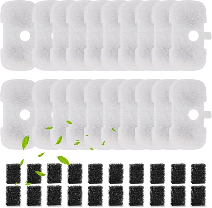 SORON 20 Packs Filter Replacement Compatible with PETLIBRO Cat Water Fountain PLWF005/PLWF105/PLWF115/PLWF106/PLWF116/PLWF305, Upgrade Replacement Filters Fit Pet libro Water Fountain, Easy to Install
