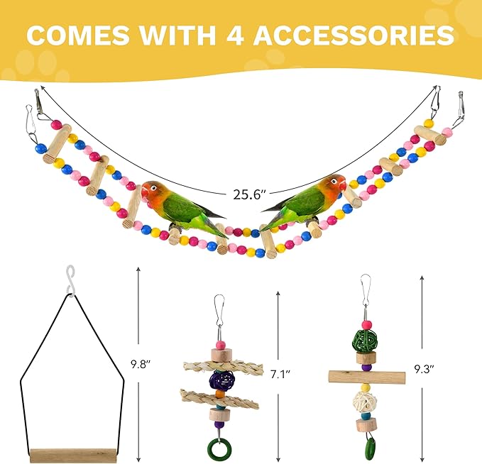 DWVO 62-inch Metal Bird Cage: Bird Cage Spacious for Cockatiels, Parrots, Pigeons, Lovebirds, Features Roof Access and Rolling Stand Black
