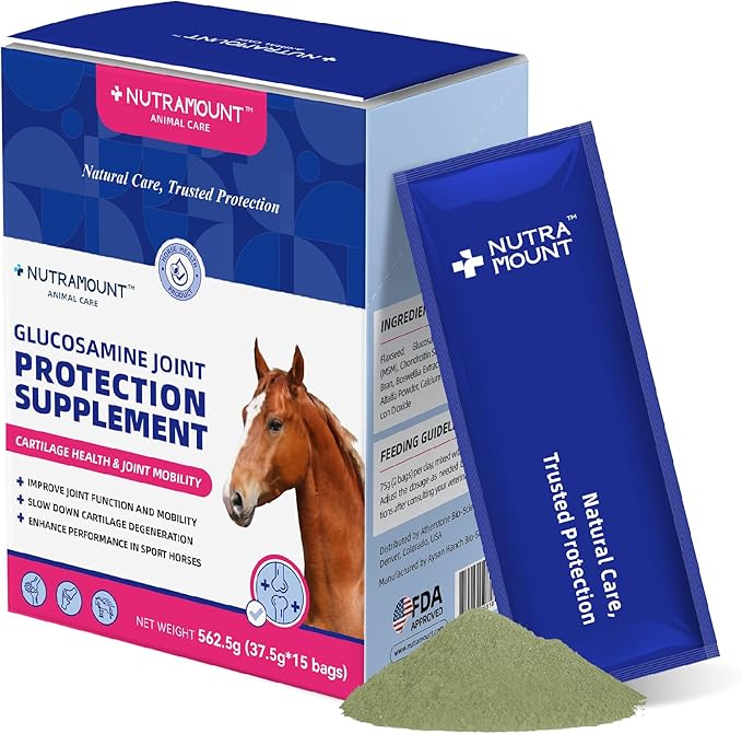 Glucosamine Joint Protection Supplement for Horses Support Cartilage Health & Joint Mobility 15-Day Supply