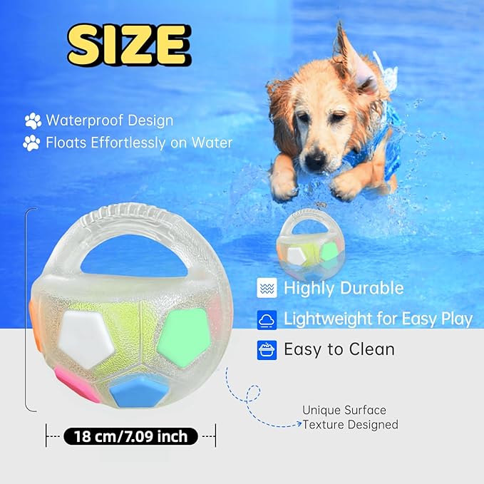 Tough Durable Ball Toy for Aggressive Chewers Ball in Bottle Strong Rubber Football Dog Chew Fetch Toy for Medium Large Breeds