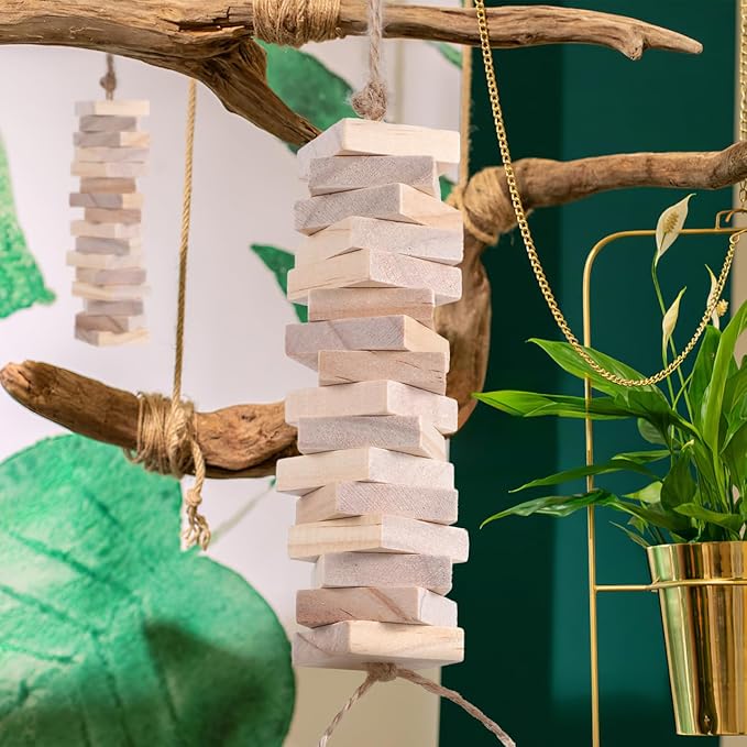 NOLITOY 100pcs Parrot Chewing Toy Parrot Toy Hanging Bird Toy Wooden Bird Toys Parrot Cage Climbing Toys Bird Teething Toys Parrot Hanging Chewing Toy Bird Chew Toy Macaw Toys