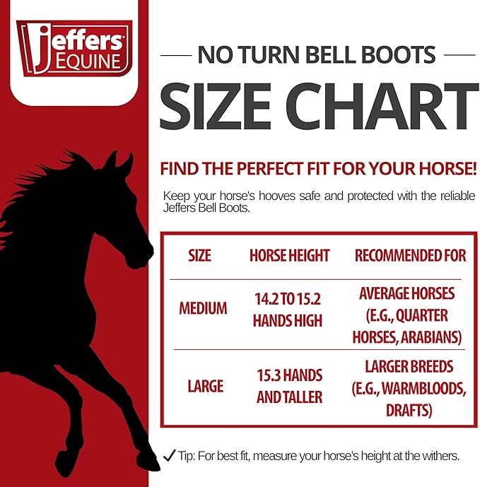 Jeffers Expression No Turn Bell Boots for Horses - Rose Garden, Medium | Shock Absorbing Hoof Protection | Secure Double Hook & Loop Closure, Perfect for Turnout, Training, & Riding - 1 Pair