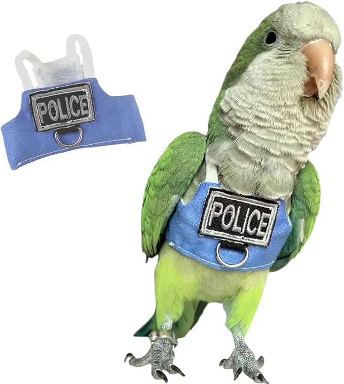 Bird Flight Harness Vest, Parrot Flight Suit with Leash, Bird Flying Clothes with Rope and Handle for Outdoor Activities (Without Leash,Cockatiel)